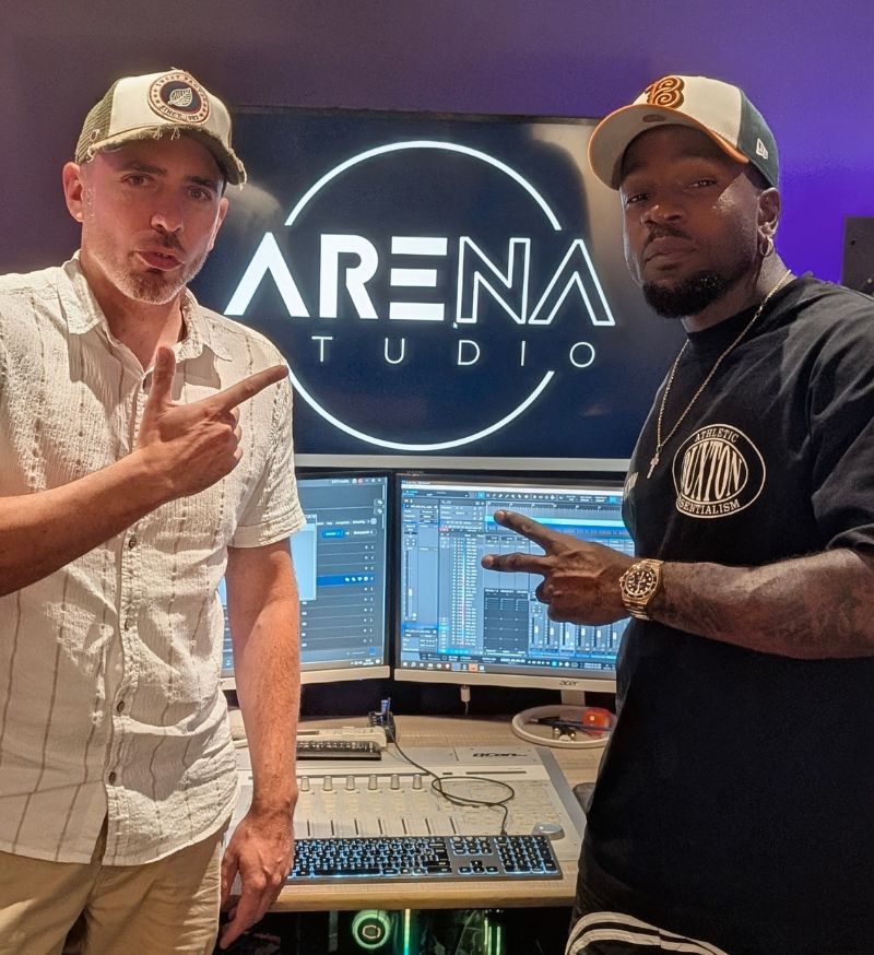 Tayc en session d'enregistrement chez Arena Studio Montpellier août 2026