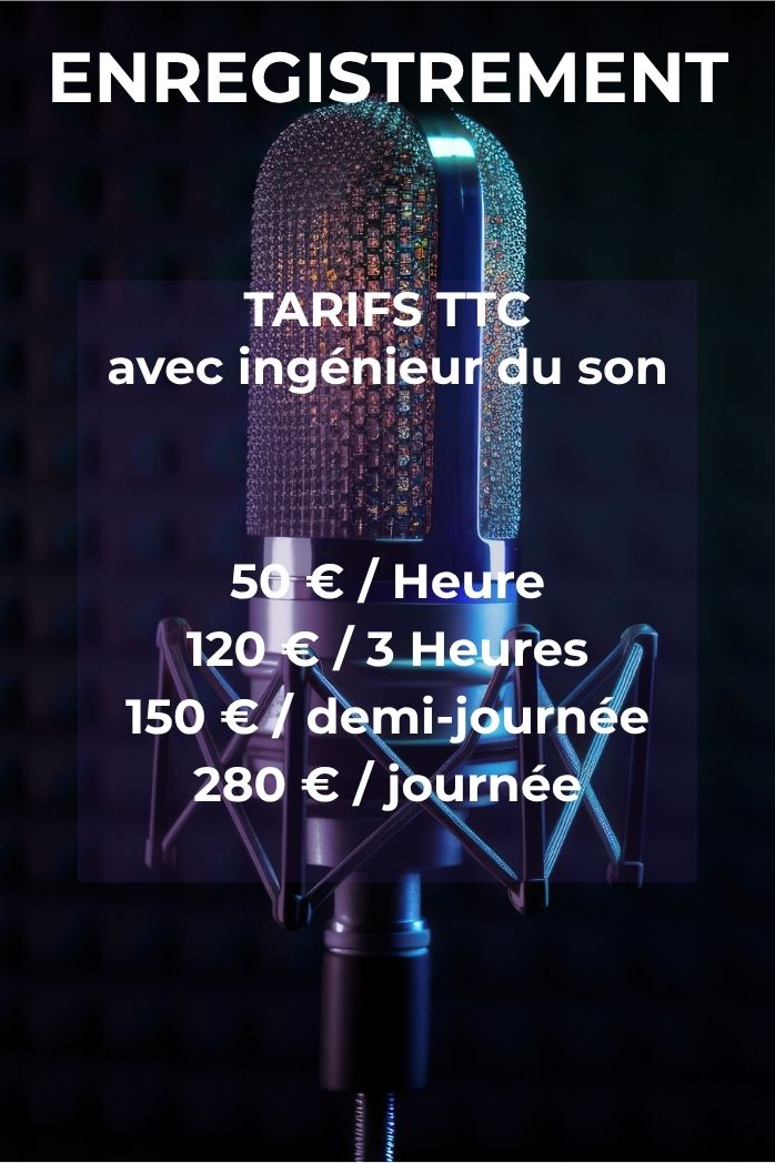 tarifs enregistrement