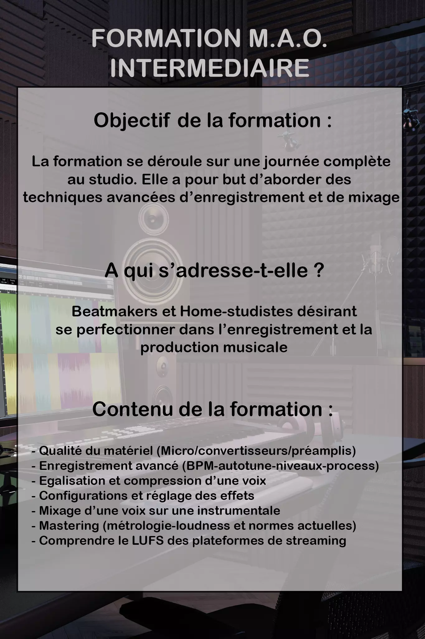 Formation intermédiaire